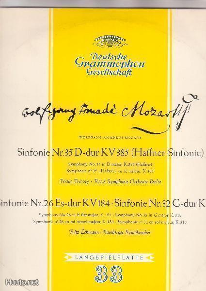 Deutsche Grammophon, Mozart, sinf. 35 ja 26+32, LP.