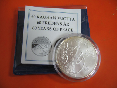 Suomi 10e hopea juhlaraha 60 Rauhan vuotta - 2005
