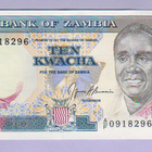 Zambia 10 Kwacha v.1990-91 UNC P-31b - pikkukuva 1
