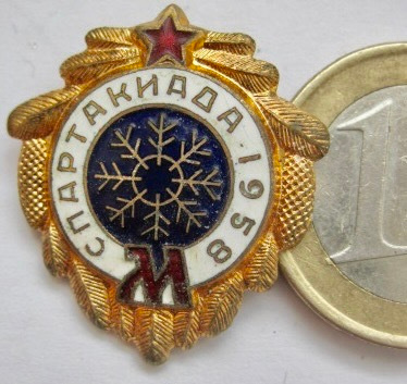 VANHA CCCP Merkki Urheilu Talvikisat 1958 KOMEA