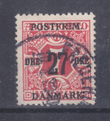 Tanska 1918 2777 Öre pp merkki leimattuna.