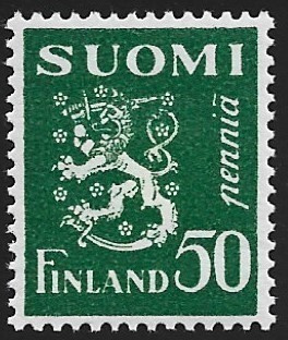 1932 M-30 Leijona 50 p tummanvihreä ** Lape 176 b LSP Lm2