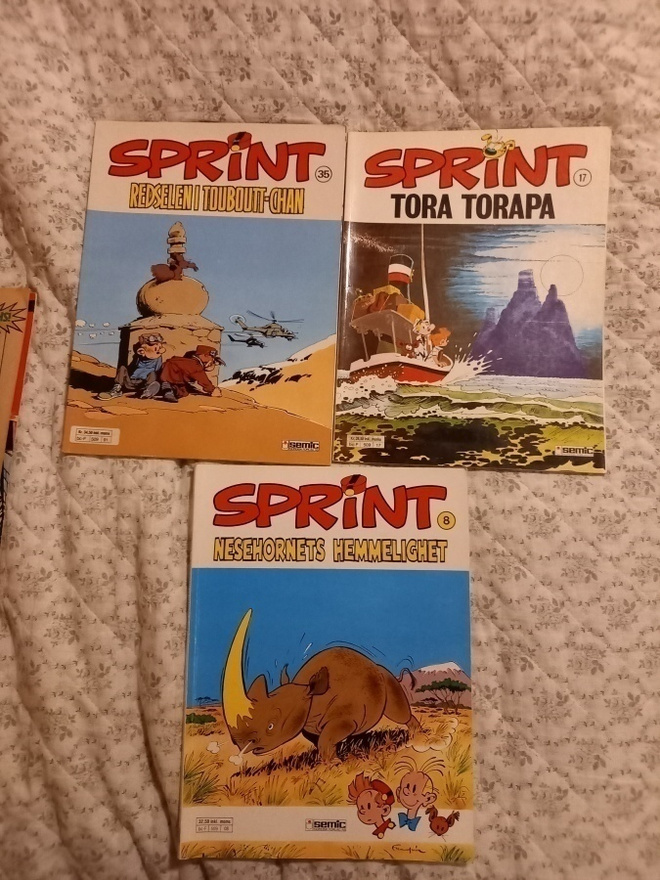 3 kpl Sprint (piko ja fantasio) albumeita