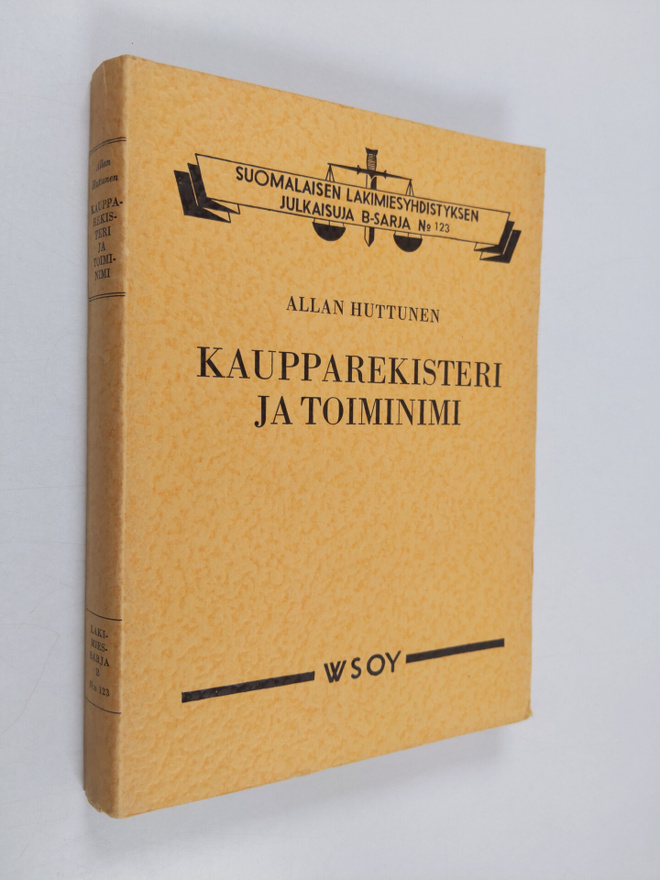Allan Huttunen : Kaupparekisteri ja toiminimi : Asetus ka...