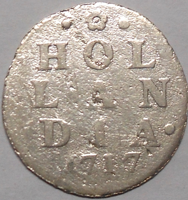 Netherlands. Hollandia. 2 stuivers 1717 Hopea.
