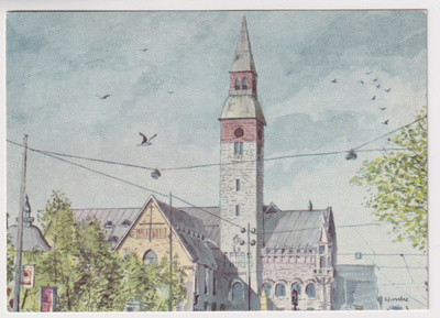 Helsinki: Kansallismuseo - piirroskortti