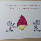Hiiret ja kottikärryt täynnä sydämiä, Ystävänpäiväpk, ei p. - pikkukuva 1