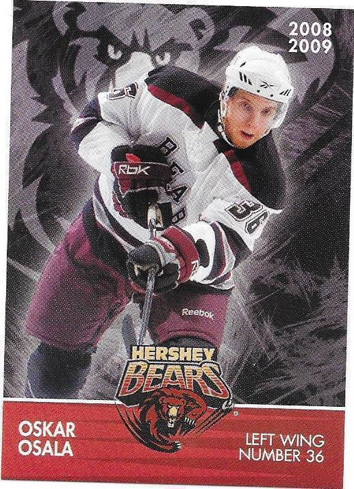 2008-09 Hershey Bears #36 Oskar Osala Kärpät farmi