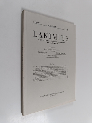 Lakimies 1/1990 : Suomalaisen lakimiesyhdistyksen aikakau...