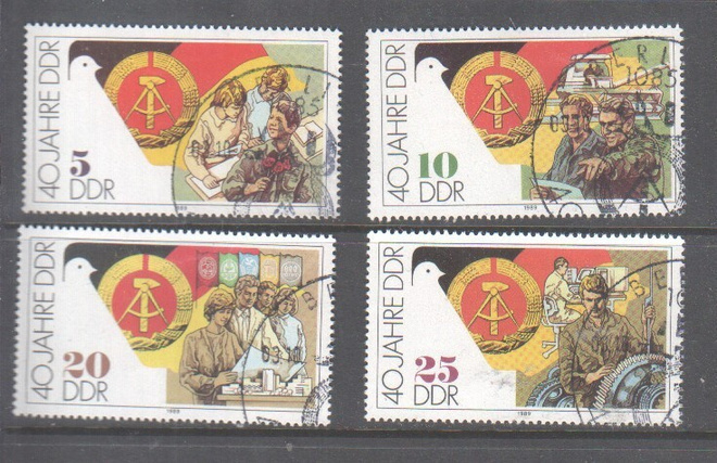 Saksa DDR  1989 Mi 3279-82