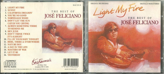 JOSE FELICIANO . CD-LEVY . LIGHT MY FIRE - THE BEST OF