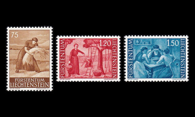 Liechtenstein 395-7 ** Maaseutu (1960)