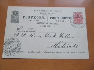 1898 Suonenjoki ehiö sanaattorille Hkiin