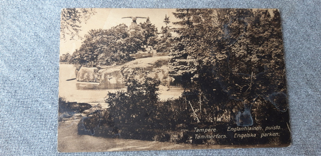 Tampere kortti, vanha Englantilainen puisto, 1930 luku?