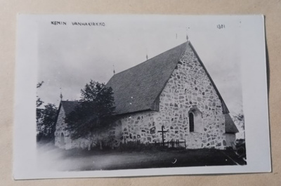 Kemi, Kemin vanha kirkko, valokuvapk, ei p.