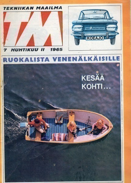 Tekniikan Maailma n:o 7 1965 Koeajossa NSU Prinz 1000 L.