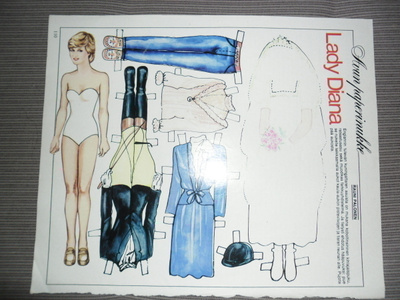 Lady Diana paperinukke