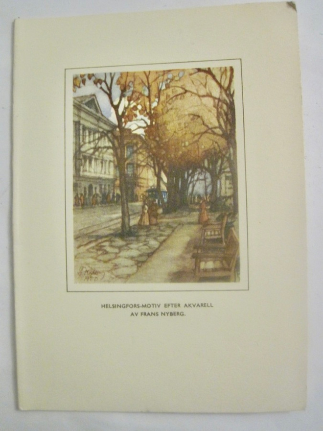 VANHA Postikortti Taittokortti Helsinki Frans Nyberg 1930