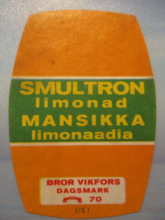JUOMAETIKETTI - SMOLTRON LIMONAD DAGSMARK FINLAND (K15-S118)