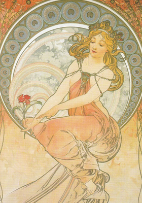 Alphonse Mucha: Punainen kukka