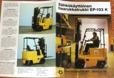 1987 Venäläinen sähkötrukki EP-103 K esite - KUIN UUSI