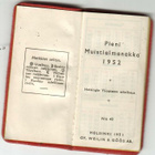 Pieni Muistialmanakka 1952 - pikkukuva 2