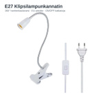 E27 Klipsilampunkannatin – 360° Hanhenkaulavarsi, EU-pisto - pikkukuva 1