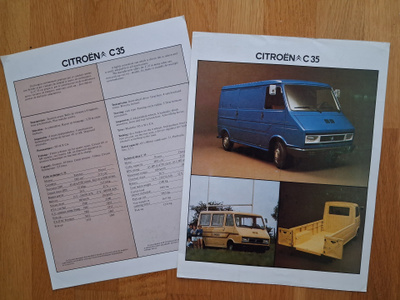 1976 Citroen C35 paku esite - KUIN UUSI