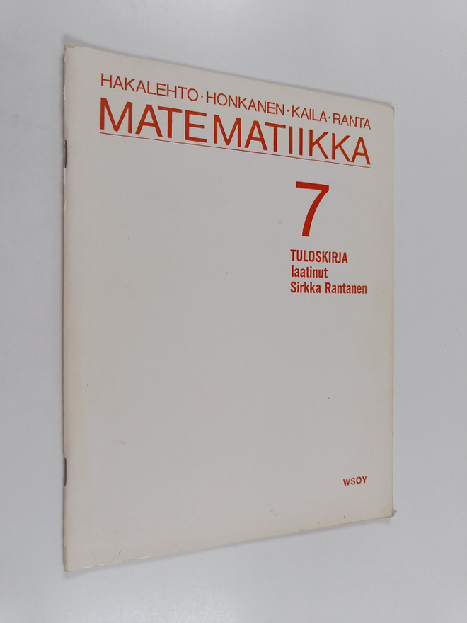 Matematiikka 7 : Tuloskirja