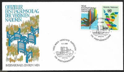 YK Wien - Uusi talousjärjestys / lintu FDC  (Mic. 7- 8)