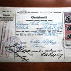 1920 Nummi pakettikortti matruusille Katajanokalle - pikkukuva 1