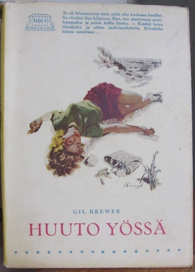 Gil Brewer: Huuto yössä, Nide 1959. 138 s.