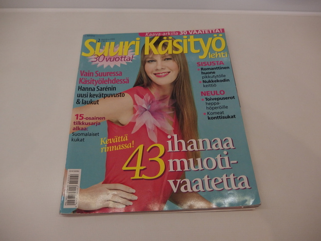 Suuri Käsityölehti 2/2004, mm. kontinkuva -sukat