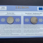 2€ 2015 Alankomaat + 2016 Ranska Monetan erikoissarja UNC - pikkukuva 2