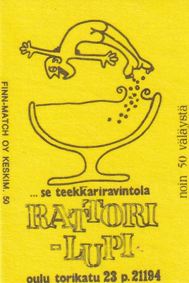 Oulu, RATTORI - LUPI, Se teekkariravintola    b526