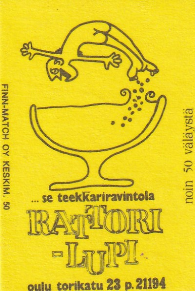 Oulu, RATTORI - LUPI, Se teekkariravintola    b526