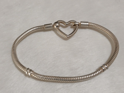 Hopea Pandora Moments Heart Closure Snake Chain rannekoru,