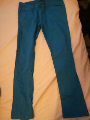 Warp- farkut housut XL turkoosin siniset