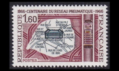 Ranska 1563 ** Pariisin putkiposti 100v (1966)