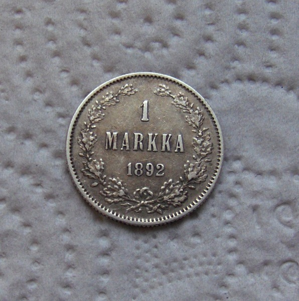 1892 1 markka Aleksanteri III