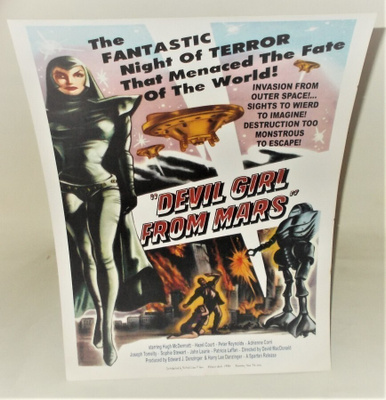 "DEVIL GIRL FROM MARS" ART POSTER