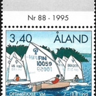 Ål 1995 Optimistij MM 3,40 mk välilöpari numero ** LaPe 104 - pikkukuva 1