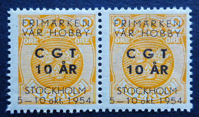 RUOTSI 54. STOCKHOLM 1954 2 KPL ** KELT. PARI V. 1954