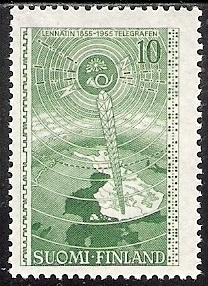 1955 Lennätin 100 vuotta 10 mk ** LaPe 450