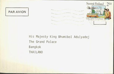 1987 2,30mk matkailu painotuote Thaimaahan