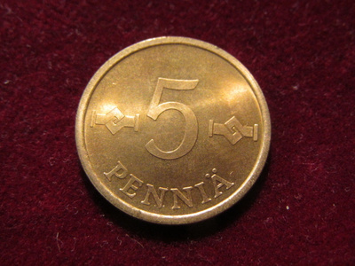5 penniä 1969
