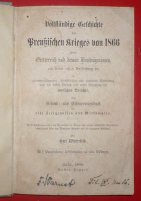 Vollständige Geschichte des Preussischen Krieges von 1866