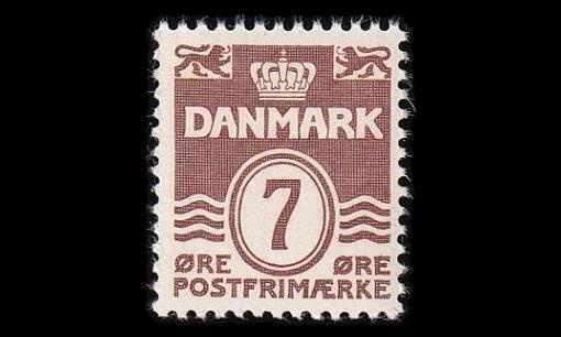 Tanska 259 ** Aaltoviiva 7 öre (1940)