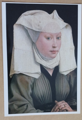 Rogier van der Weyden: Nainen siipipäähineessä, ei p.