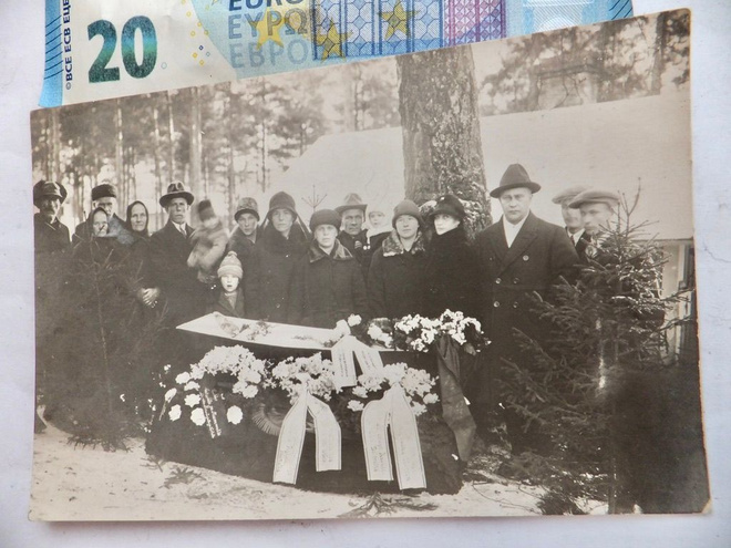 VANHA Valokuva Vainaja Arkussa 1920-l